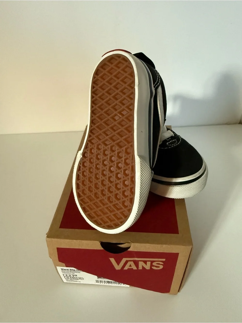 Vans Kids Black and White Low-Top Skate Sneakers